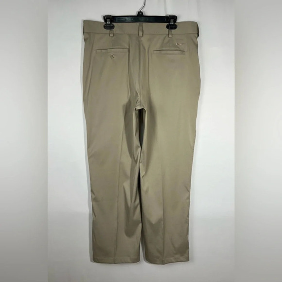 Nike Dri-Fit Size 36x30 Mens Performance Golf Pants Khaki Tan 598445 - Picture 2 of 15